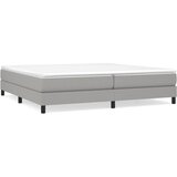 Maison Chic Posteljni okvir - Dvoposteljna postelja - Zakonska postelja brez vzmetnice svetlo siv 200x200 cm blago-J4174, (21771582) | Shoptok.si