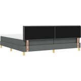 vidaXL Postelja z Box Spring sistemom Temno siva 200x200 cm Tkanina | Shoptok.si