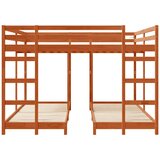  Trokatni krevet Vosak smeđa 200 x 200 cm Čvrsto borovo drvo | shoptok.hr