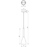  Luster na sajli MUZA NEW, 1x E27 (max. 60 W), 230 V, bela | Eponuda.com