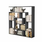 Hanah home Polica za knjige Granada Anthracite | Eponuda.com