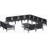  Sjedeća garnitura za vrt 12 pcs Antracit Čelik | shoptok.hr