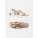 GOODIN Golden sandals on a light platform | Shoptok.si