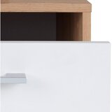 Modern Living Nočna Omarica Box, Bela, Barva Hrasta | Shoptok.si