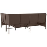  Vrtna sofa L-oblika sa jastucima smeđi od poliratana | shoptok.hr