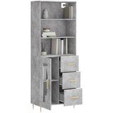  Visoka komoda siva betona 69,5x34x180 cm od konstruiranog drva | shoptok.hr