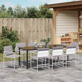  Vrtni set za objed 9 pcs Bijela 200 x 80 x 73 cm | shoptok.hr
