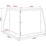  Zid za zadržavanje 50 x 50 x 40 cm Čelik Bijela - Bijela 50 x 50 x 40 cm 1 x 270° kut | shoptok.hr
