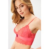 Hugo Boss Modrček HUGO Triangle RL Lace Bralette | Shoptok.si