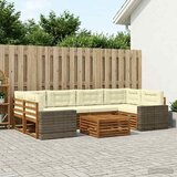  Set vanjskih sofa 7 kom. Prirodna i krem Poliester | shoptok.hr