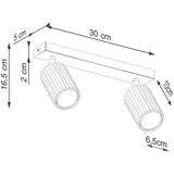  Sollux SL.1599 - Spot svetiljka KARBON 2xGU10/10W/230V krem boja | Eponuda.com