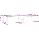  Metalni okvir za krevet crni 75 x 190 cm | Eponuda.ba