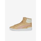 Puma Beige Women's Ankle Leather Sneakers Vikky V3 - Women | shoptok.hr
