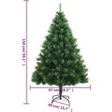  Umjetno božićno drvce sa šarkama i stalkom 150 cm | shoptok.hr