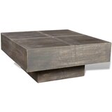 The Living Store Klubska mizica temno rjava kvadratna trden mangov les - Klubska Mizica, (21503251) | Shoptok.si