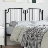 vidaXL Kovinsko posteljno vzglavje črno 120 cm | Shoptok.si