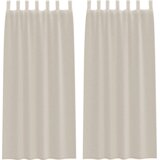 vidaXL Zavjese sa zavjesama 2 pcs Pijesak 140 x 245 cm Poliester | shoptok.hr