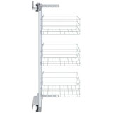 vidaXL Kuhinjska žičana košara s 3 razine srebrna 47 x 25 x 56 cm | shoptok.hr