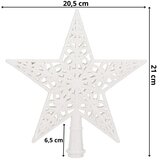  Božićni ukras zvijezda bijela 19,5 × 20,5 cm | shoptok.hr