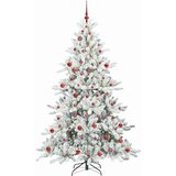vidaXL Umjetno božićno drvce s nogom with LEDs s stalakom 210cm PVC | shoptok.hr