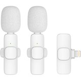TIMMLUX Lightning Dual bežični lavalier mikrofon (2 u setu) K1 bijeli | shoptok.hr