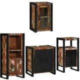vidaXL Set namještaja za kupaonicu Zidne 4 pcs Čvrsto reciklirano drvo | shoptok.hr