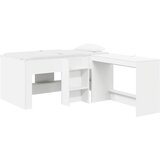  Krevet za djecu s visokim okvirom i stolom Bijela 80 x 160 cm | shoptok.hr