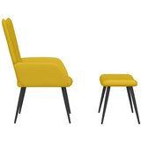  Stolica za opuštanje s osloncem za noge boja senfa baršunasta | shoptok.hr
