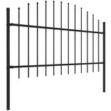  Vrtna ograda s vrhom koplja Čelik 1781 5 x 125 cm Crna - 1 1781.5 cm 100-125 cm | shoptok.hr