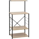 Ormarić za mikrovalnu crni i hrast 60 x 39,6 x 123 cm drveni | shoptok.hr