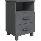  Noćni ormarići HAMAR 2 kom tamnosivi 40x35x62 cm od borovine | shoptok.hr
