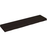 Maison Chic Stenska polica - Viseča Polica temno rjava 120x30x(2-6) cm trdna hrastovina, (21784907) | Shoptok.si