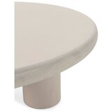 MOME Kremno bela okrogla klubska mizica v kamnitem dekorju ø 80 cm Iriel – | Shoptok.si