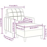 vidaXL Fotelja s tabureom žuta 60 cm baršunasta | shoptok.hr
