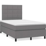  Box spring postelja z vzmetnico temno siva 120x200 cm blago, (20791324) | Shoptok.si