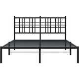 vidaXL metalni okvir za krevet s uzglavljem crni 140x190 cm | shoptok.hr