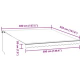Tenda na ručno uvlačenje smeđa 400 x 350 cm | shoptok.hr