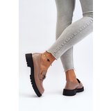VINCEZA Women's Beige Faux Leather Moccasins Ledda | Shoptok.si