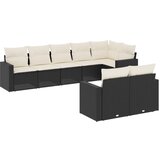  The Living Store Vrtna sedežna garnitura 8-delna z blazinami črn poli ratan - Vrtna Sedežna Garniture, (21452543) | Shoptok.si