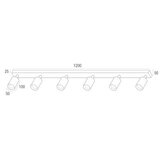  Stropno spot svetlo ANGIE 6xGU10/35W/230V crna | Eponuda.com