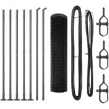 vidaXL Euro Ograda s 7 Flanged Posts 1x10 m Pocinčani Čelik | shoptok.hr