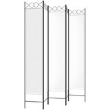 Sobna pregrada s 5 panela bijela 200x220 cm od tkanine | shoptok.hr