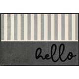 wash+dry PREDPRAŽNIK Hello Stripes 50/75 cm potiskano siva | Shoptok.si