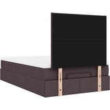  Otomanski okvir kreveta s madraca tamnosmeđi 120x200cm tkanine | shoptok.hr