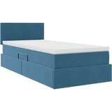  Postelja s shranjevanjem Temno modra 90 x 190 cm Žamet, (5000100216) | Shoptok.si
