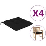 vidaXL Blazine za stole 4 kosi črne 50x50x7 cm blago Cene