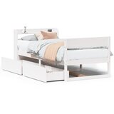 Maison Chic Postelja za odrasle - Posteljni Okvir brez vzmetnice bel 90x200 cm trdna borovina, (22082630) | Shoptok.si