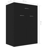 vidaXL Ormarić za cipele crni 60 x 35 x 84 cm od iverice | shoptok.hr