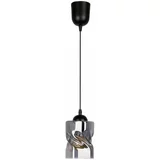 Candellux Lighting Črna viseča svetilka s steklenim senčnikom ø 10 cm Felis - Candellux Lighting