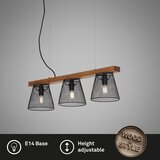 BRILONER 4077-035 - Luster na sajli WOOD & STYLE 3xE14/25W/230V | Eponuda.com
